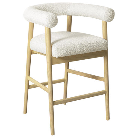 Spara Boucle Counter Stool, Cream