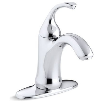 Kohler Forte Single-Handle Bathroom Sink Faucet, Polished Chrome