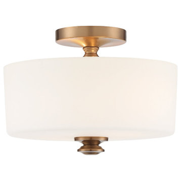 Crystorama TRA-A3302-VG, 2-Light Ceiling Mount, Vibrant Gold