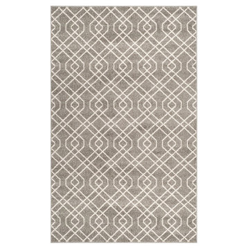 Safavieh Amherst Collection AMT407 Rug, Grey/Ivory, 4'x6'