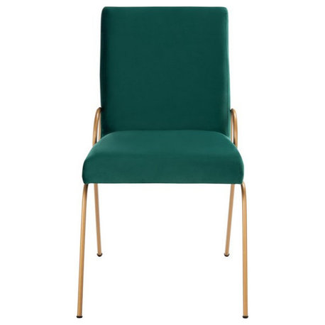 Milana Side Chair Emerald Velvet Set 2