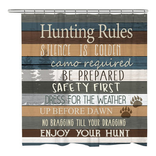 Hunting Rules Shower Curtain