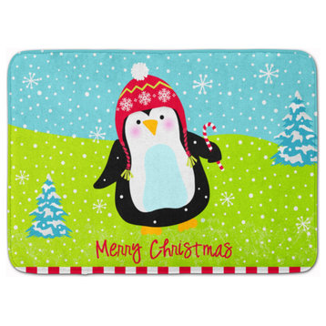 Caroline's Treasures Merry Christmas Happy Penguin Floor Mat
