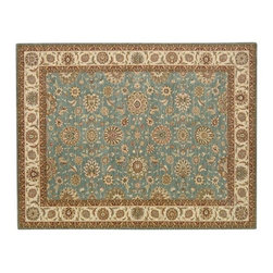 Living Treasures Aqua Area Rug, 5'6" x 8'3" - Area Rugs