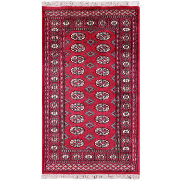 3' 1" X 5' 4" Silky Bokhara Handmade Wool Rug - Q13760