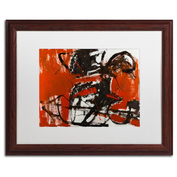 Joarez 'Black Horse' Framed Art, Wood Frame, 16"x20", White Matte