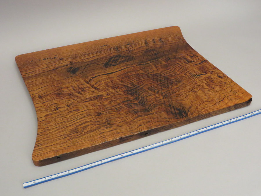 #15045 Hand-Carved Serving Tray. Reclaimed Oak