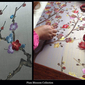 hand painted wallpaper/ Embroidered wallpaper and other hand painted prodcuts