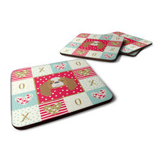 Blenheim Cavalier King Charles Spaniel Love Foam Coaster Set of 4