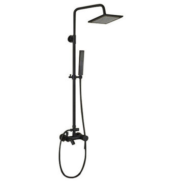 Renalto Single Handle LED Shower Set, Oil Rubbed Bronze With Hand Shower