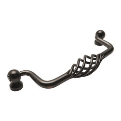 Cosmas - Cosmas 9993-128ORB Oil Rubbed Bronze Birdcage Cabinet Pull, Set of 5 - Cabinet And Drawer Handle Pulls