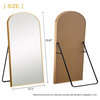 Gold Arched Standing Mirror