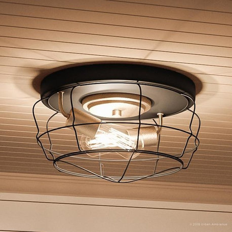 Luxury Vintage Ceiling Fixture, Syracuse Series, Charcoal