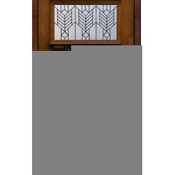 Front Single Door 80 Fiberglass Oak Park Craftsman 2 Panel Glass - Front Doors
