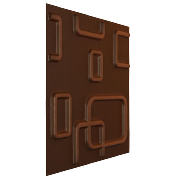 Oslo EnduraWall 3D Wall Panel, 12-Pack, 11.875"Wx11.875"H, Aged Metallic Rust