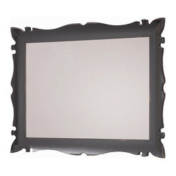 Versalles 43" 1/4 decorative mirror. Black-golden patina. - Bathroom Mirrors