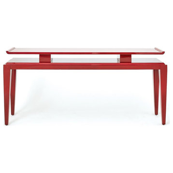 Poise Deep Red Console Table