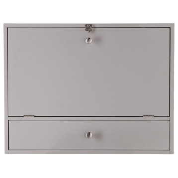 Shipston Wall Mount Laptop Desk, Universal Style- Gray