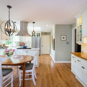 Traditional Kitchen with Painted Reverse Paneled Doors