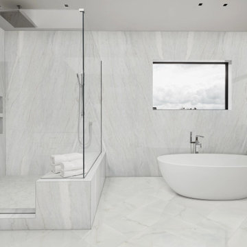 Marvel Calacatta Porcelain Shower