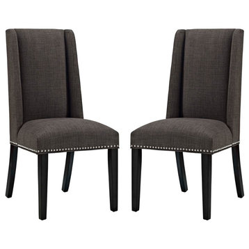 Baron Dining Chair Set of 2, Brown