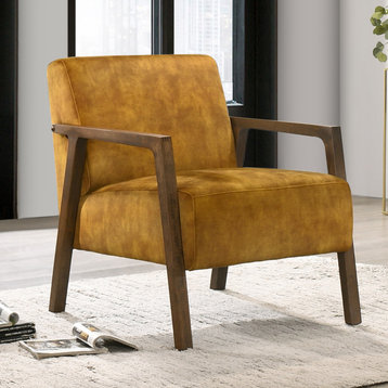 Omax Decor Fletcher Lounge Accent Chair, Gold