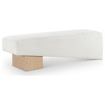 Meridian Furniture - Alora Upholstered Bench, Cream, Natural Finish - Indulge in the allure of the Cream Fabric Alora Bench by Meridian Furniture. Its captivating design and luxurious Cream Fabric elevate any space with effortless elegance. Crafted with precision and durability in mind, this stunning piece becomes the focal point of gatherings, fostering moments of connection and warmth. Embrace sophistication and style with the Alora Bench, a testament to exquisite taste and timeless beauty.