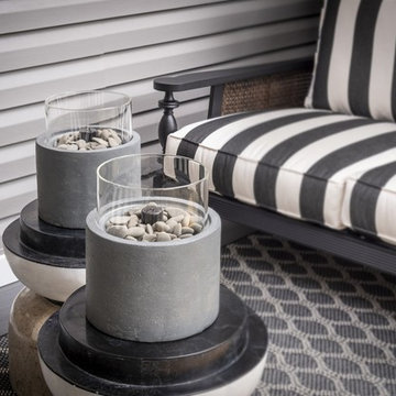 Wynnewood, PA: Black and White Outdoor Patio