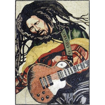 Bob Marley Mosaic Marble, 28"x39"