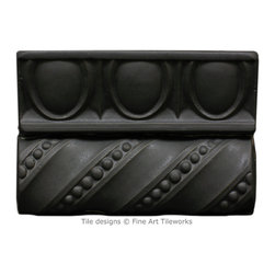 Ironwood glaze on Egg & Dart and Beaded Twist moldings &mdash; Fine Art Tileworks - Tile