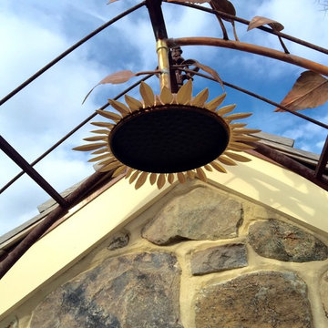 Exterior Pool Shower - Sunflower Motif