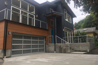 Example of a trendy home design design in Seattle