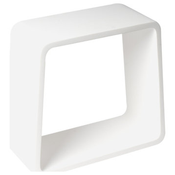 ALFI brand ABST55 White Matte Solid Surface Resin Bathroom / Shower Stool