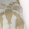 Lobster Fest Taupe 70" w x 73" h Shower Curtain