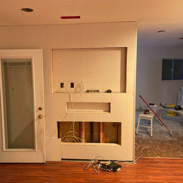 Living Room Remodel with Electronic Fireplace | Anaheim, CA