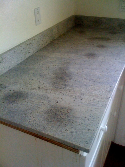 Granite Countertop 2nd Re Install Dark Spots Help