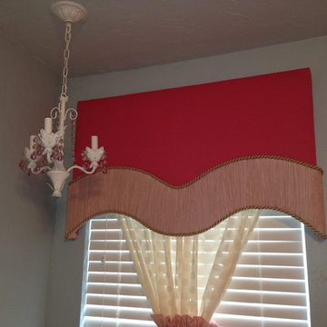 Striped bedroom for a little girl