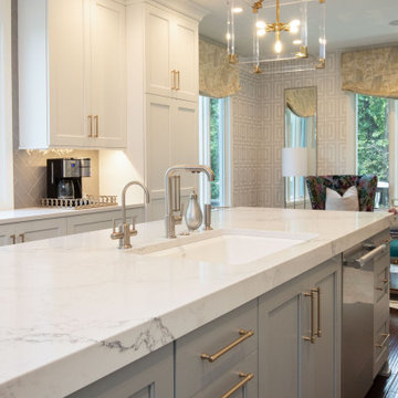 Glamorous Kitchen, Dining and Living Renovation with Entertaining in Mind