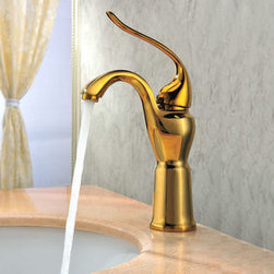 Classic Ti-PVD Finish Solid Brass Bathroom Sink Faucet T0420G - Bathroom Sink Faucets