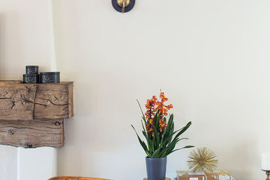Mid-sized mid-century modern open concept living room photo in San Francisco
