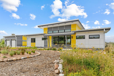 Example of a trendy exterior home design in Denver