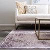 Country and Floral Glencoe 4'x6' Rectangle Lilac Area Rug