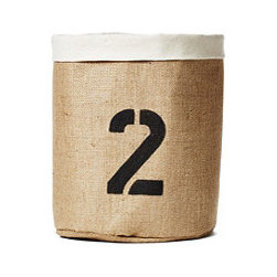 Rustic Burlap Storage Basket - Products
