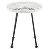 Linon Tallie Outdoor Metal Side Table in White