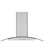 Ancona Convertible Island Glass Canopy Range Hood, Night Light Feature, 36 in.
