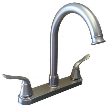 Banner 8" Centerset Kitchen Faucet With Side Spray, Brushed Nickel