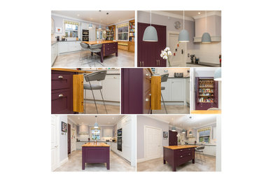Inframe Kitchen with Grafton Port pop colour