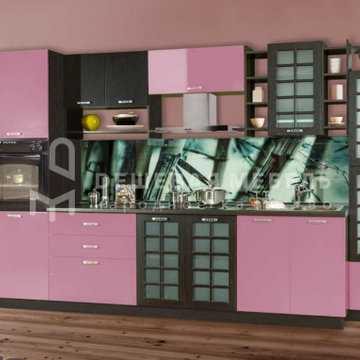 Розовая кухня "Стайл арт.7"