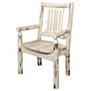 Montana Woodworks Transitional Solid Wood Captain's Chair in Natural