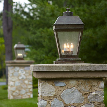 Outdoor Lighting for a New Traditional Country Estate